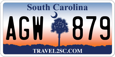 SC license plate AGW879