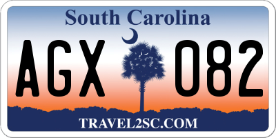 SC license plate AGX082