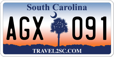 SC license plate AGX091