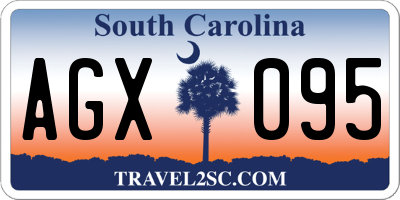 SC license plate AGX095