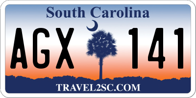SC license plate AGX141