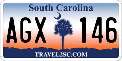 SC license plate AGX146