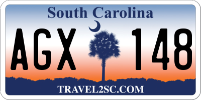 SC license plate AGX148