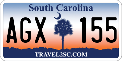 SC license plate AGX155