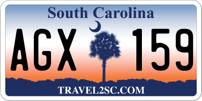 SC license plate AGX159