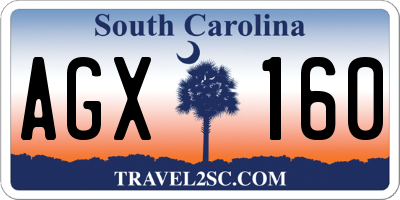 SC license plate AGX160