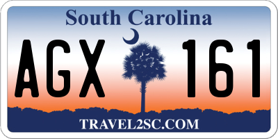 SC license plate AGX161