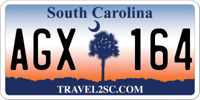 SC license plate AGX164