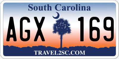 SC license plate AGX169