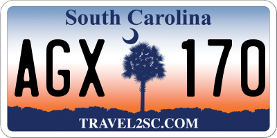 SC license plate AGX170