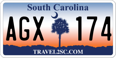 SC license plate AGX174