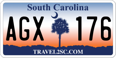 SC license plate AGX176