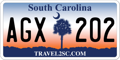 SC license plate AGX202