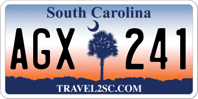 SC license plate AGX241