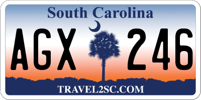 SC license plate AGX246