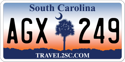 SC license plate AGX249