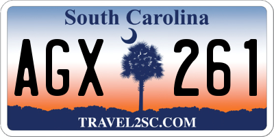 SC license plate AGX261