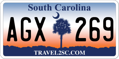 SC license plate AGX269