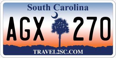 SC license plate AGX270