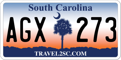 SC license plate AGX273