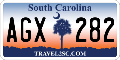 SC license plate AGX282