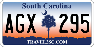 SC license plate AGX295