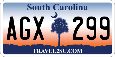 SC license plate AGX299