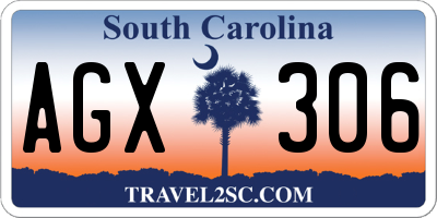 SC license plate AGX306