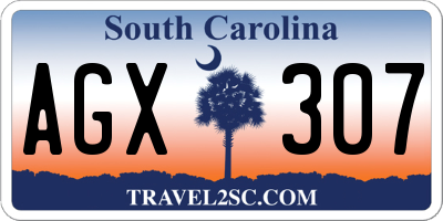 SC license plate AGX307