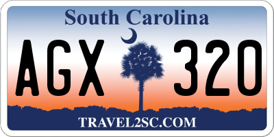 SC license plate AGX320