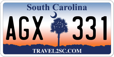 SC license plate AGX331