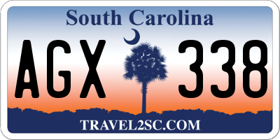 SC license plate AGX338