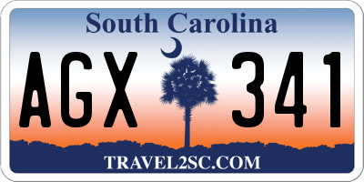 SC license plate AGX341