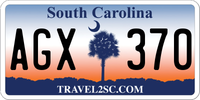 SC license plate AGX370
