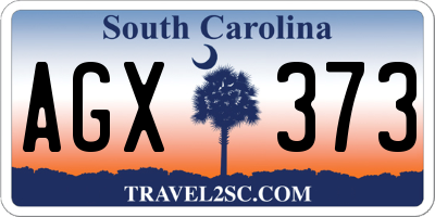 SC license plate AGX373