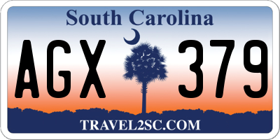 SC license plate AGX379