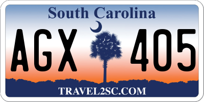 SC license plate AGX405