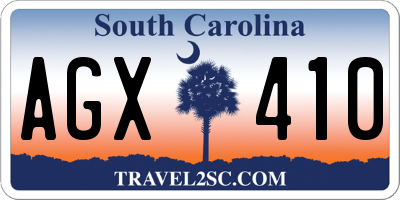 SC license plate AGX410