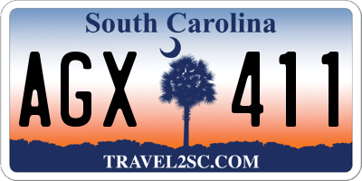 SC license plate AGX411