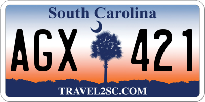 SC license plate AGX421