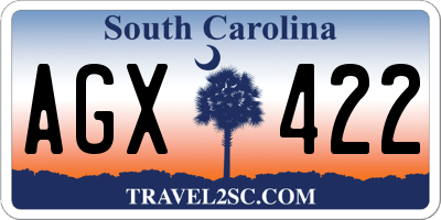 SC license plate AGX422