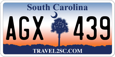 SC license plate AGX439