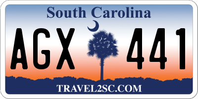 SC license plate AGX441