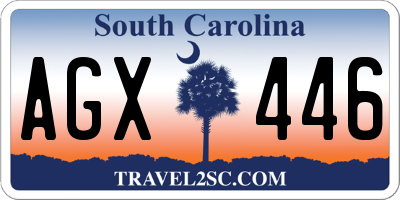 SC license plate AGX446