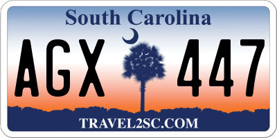 SC license plate AGX447