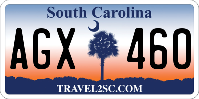 SC license plate AGX460