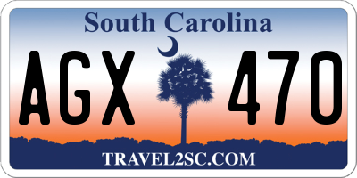 SC license plate AGX470
