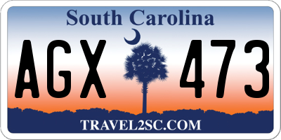 SC license plate AGX473