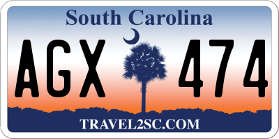 SC license plate AGX474