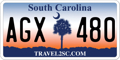 SC license plate AGX480